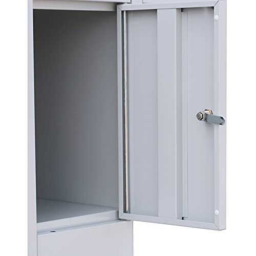 Lüllmann Schließfachschrank 6 Fächer grau 180x60x50cm
