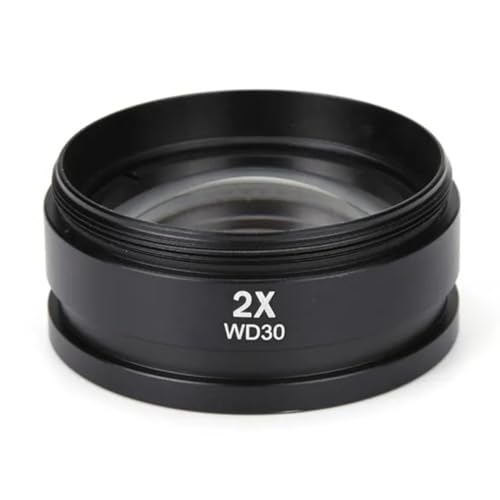 顕微鏡キット WD165 0.5X 0.3X 2X 0.7X 実体顕微鏡レンズ L 1-7/8 インチ (48mm) 取り付けネジレンズ付き 顕微鏡レンズアダプター(2X)