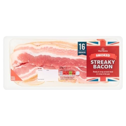 Morrisons 16 Smoked Streaky Bacon Rashers 225g