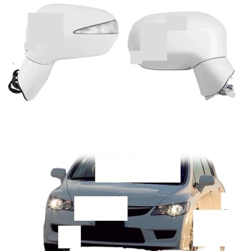 Rétroviseur électrique 5 broches pour Civic avec miroir et coque robustes - 2