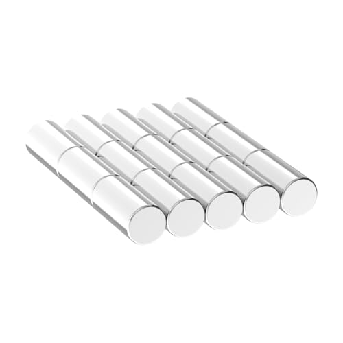 Heavy Duty Neodymium Cylinder Magnets - N42, 3/8" D x 3/4" H - 15 Pack, Super Powerful Rare Earth Magnets for Fridge, DIY, Building, Scientific, Craft, Office 0.375" Dia x 0.75" Thick Magnet image 5