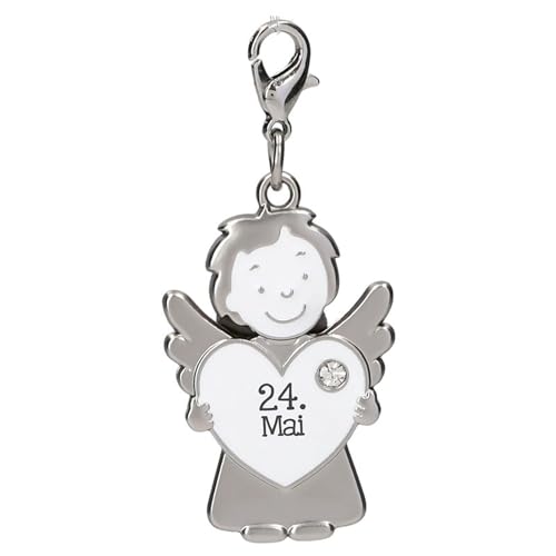 Porte-bonheur avec ange et cœur idée cadeau famille et amis