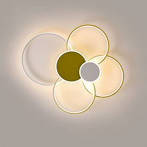 Plafonnier LED moderne 93W dimmable avec télécommande pour grand salon - 3