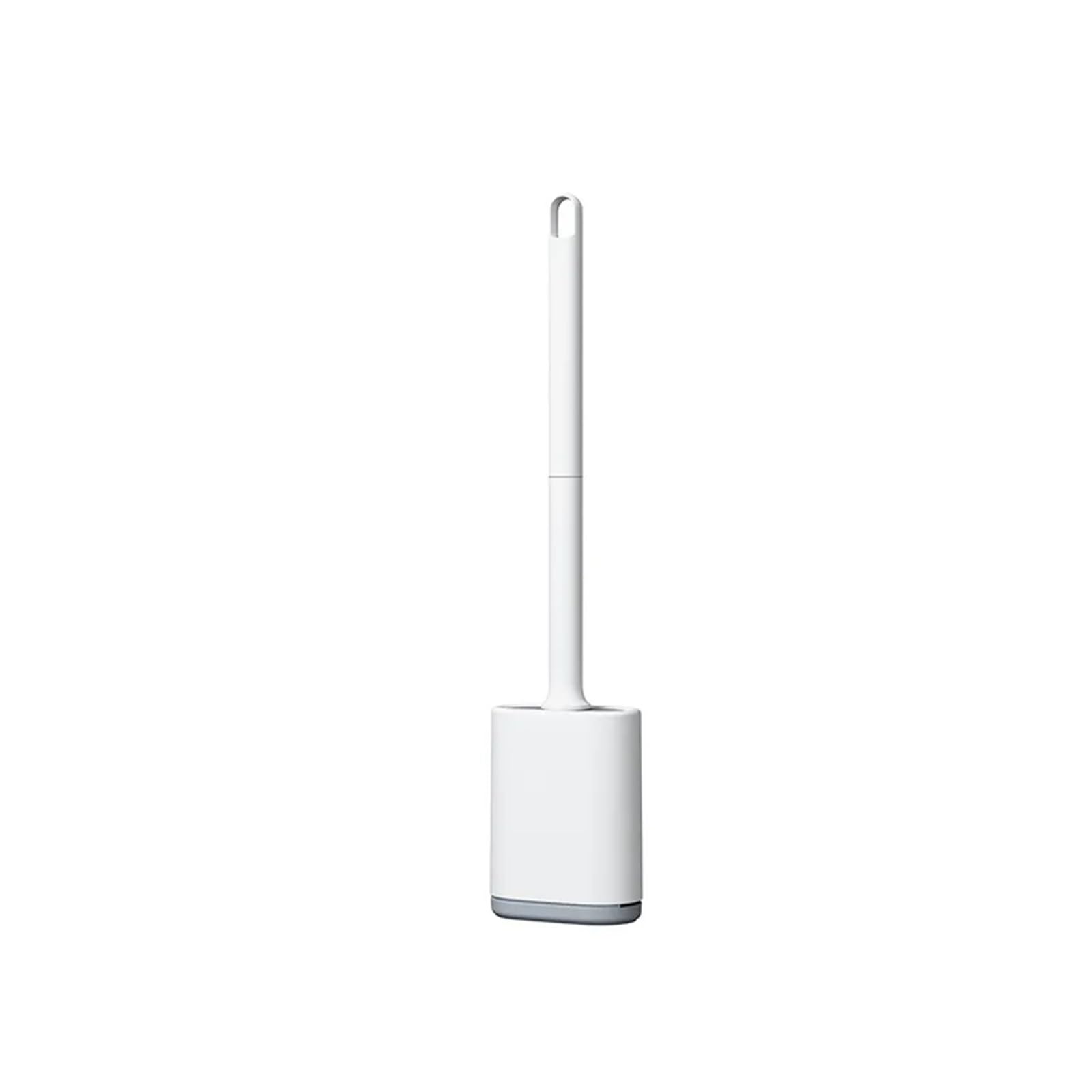 Wall Mounted Plastic Toilet Brush With Base(White)