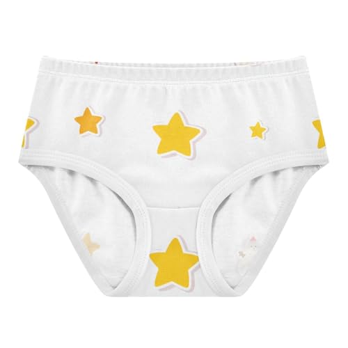 Girls' Stretchy Triangle Panties Organic Underwear for Kids Christmas Stars in Sizes 2T,3T, 4T, 5T, 6Y and 8Y