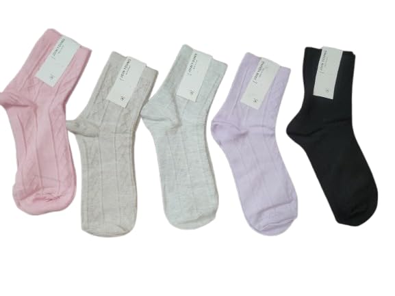 Women's Ankle Length Socks Pack of 5 Multicolour | Soft Stretch Casual Daily Wear Socks for Women & Girls | Breathable Comfortable Low Cut Socks for Everyday Use-image-34