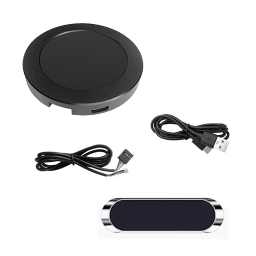 Rfeeuubft Enfriador de CPU/GPU de 2.1 pulgadas, pantalla LCD redonda, monitor de temperatura de computadora AIO para sistemas de refrigeración por agua, panel de sensor de PC