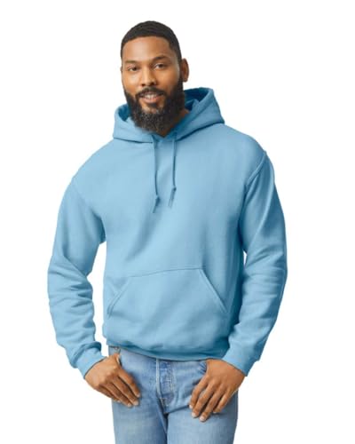 TICTEX Sudadera Hombre con Capucha | Ajuste cómodo y Duradero y Elegante | Ideal para la Vida Cotidiana y el Deporte | Sudadera con Capucha Hombre | Light Blue, L