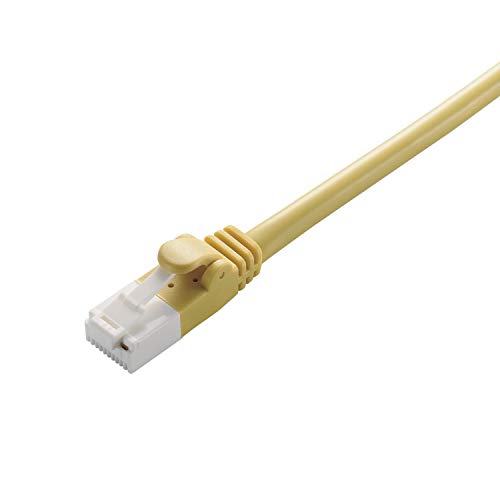 Elecom LD-GPT/Y3/RS CAT6 LAN Cable, 9.8 ft (3 m), Connector Has Unbreakable Tab, Simple Packaging, RoHS Compliant, Yellow
