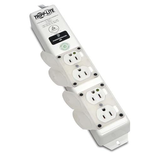 Eaton Tripp Lite SPS406HGULTRA Medical-Grade Surge Protector Power Strip for Nursing Homes & Hospitals, 4 Outlets, 1620 Joules, 6ft Extension Cord, UL 2930 Certified for Patient-Care Vicinity by TRIPP LITE - Used condition - US$97.49