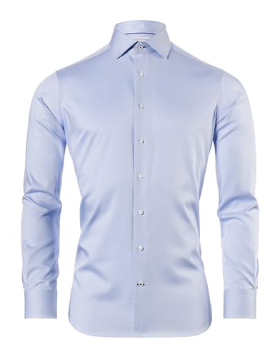 Chemise slim-fit Vincenzo Boretti taille cintrée sergé infroissable homme