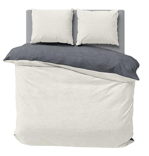 one-home Winter Bettwäsche Biber Meliert Baumwolle Flanell Kuschelig...