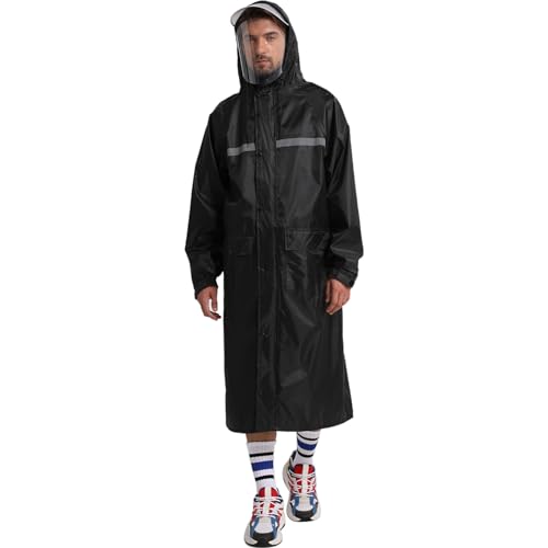 Chubasquero, Poncho Impermeable, Cortavientos Hombre Mujer, Traje Agua Bicicleta, Interior Bien Forrado con Malla, Ideal para Camping, Senderismo, Viajes (FR/ES, Letras, L, Regular, Regular, A)