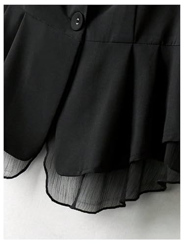 GORGLITTER Women's Plus Size Mesh V Neck Blazer Vest Tops Trendy Sleeveless Business Casual Work Office Suit Vests3