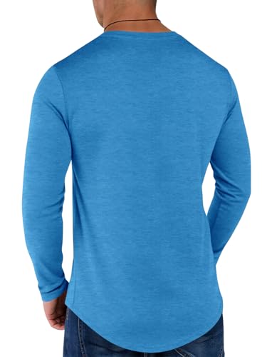 Men's Long Sleeve Crewneck Graphic Tee Believe Cross Print Christian Shirts Workout Shirts3