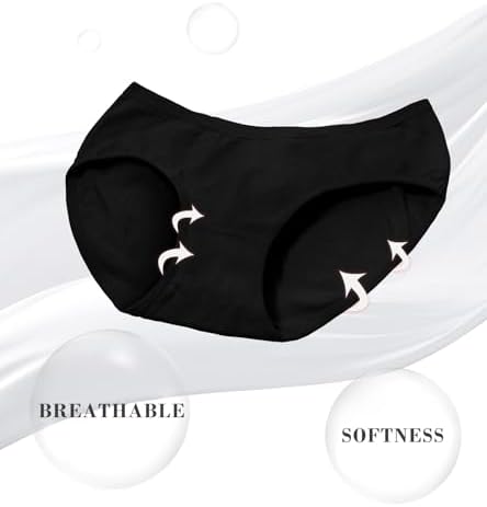Eiggam Women's Cotton Bikini Panties,High-Cut Full Coverage Stretch Cool Underwear for Women