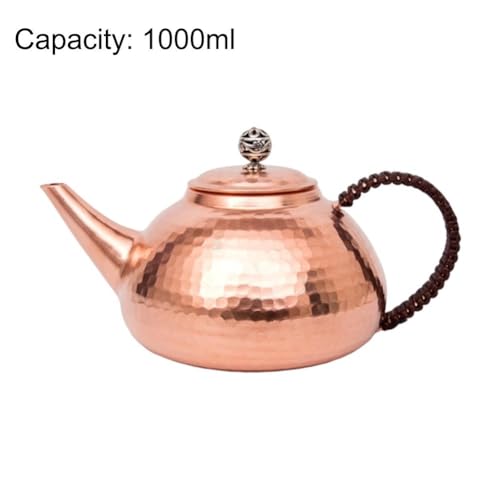 Théière en cuivre martelé faite à main, ustensile pour maison et cuisine