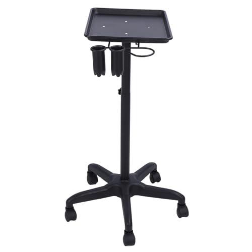 Akozon - Akozon Plateau d'instrument à Salon de Coiffure en Aluminium avec Chariot à Hauteur Réglable pour Outils de beauté - Plateau de Salon de Coiffure Multifonctionnel et Facile à Nettoyer