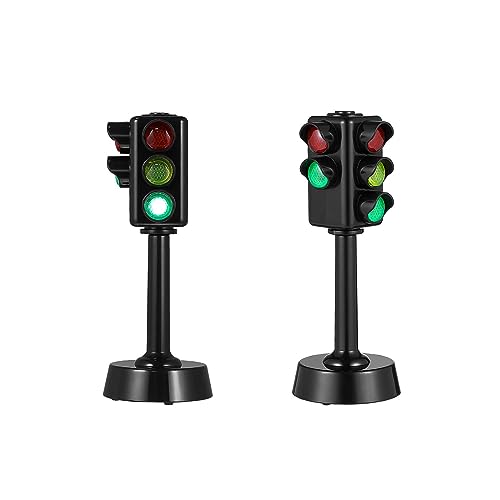 zalati Ampel-Spielzeug, Mini-Ampel mit LED-Lampe und Geräuschen für pädagogisches Lernspielzeug, Szenenbau, Puppenhaus-Dekoration