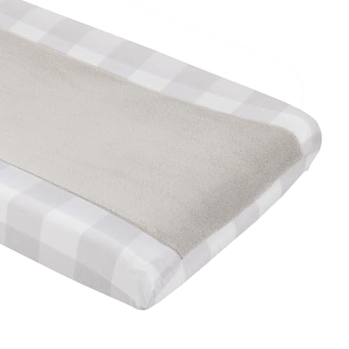 Housse de matelas à langer super douce NoJo Rustic Farmhouse grise et blanche