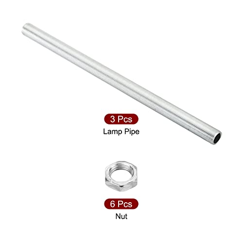 PATIKIL M12 Thread 7.87" Lamp Pipe Kit with Lock Nuts - Image 3