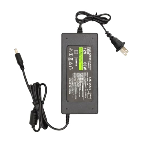 Adaptateur secteur 12V 5A 60W avec indicateur LED alimentation noire