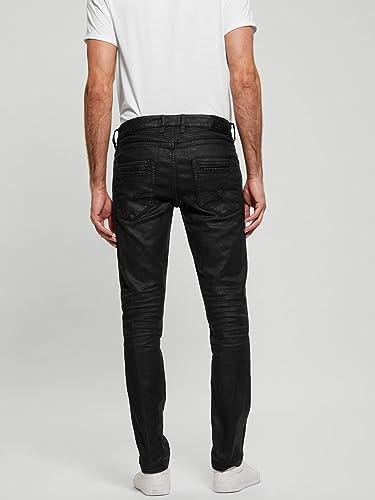 GUESS Finnley Coated Slim-Fit Tapered Jeans4