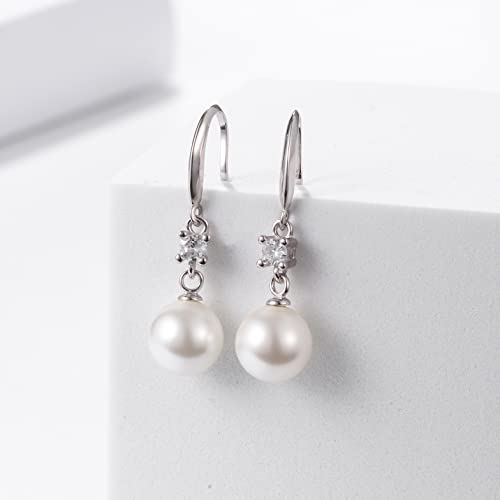 Caondy Dangle Pearl Earrings For Women Set Girls' Drop Stud Earrings Jewelry Sterling Silver Hypoallergenic Modern Trend Temperament Jewelry #TOP4