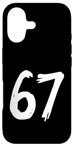 67 �z���[ �X�N���b�` �X�^�C�� �i���o�[ �_�[�N �s�C���ȃO���t�B�b�N �X�}�z�P�[�X iPhone 17 �p