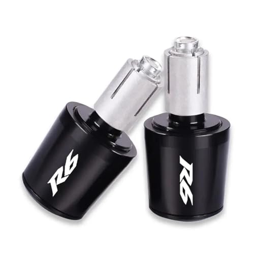 AFSDK Lenkergewichte Motorrad Für Y-amaha YZFR6 YZF-R6 YZF R6 R6S 1999-2015 Motorrad CNC Lenker Lenkergriffe Kappe Endgriff Stecker Kappe Zubehör(Black)