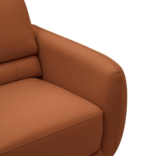 Image of Wakefit Sofa Set | 5 Year Warranty | Sofa 1 Seater, 1 Seater Sofa for Living Room, Wooden Sofa Set, Single Seater - Solomon(Robin : Tan)