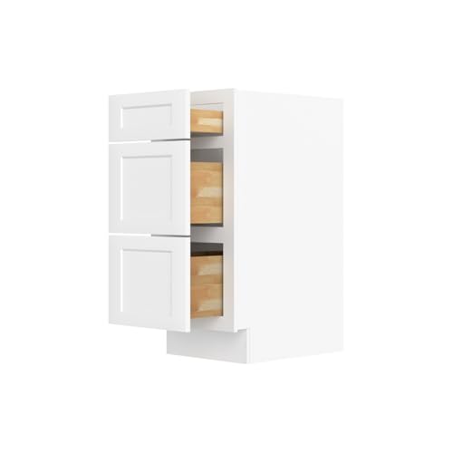 Image of Furinno Shaker Bath Vanity Cabinet Without Top, Ready to Assemble, 21 D x 15 W x 34.5 H, White