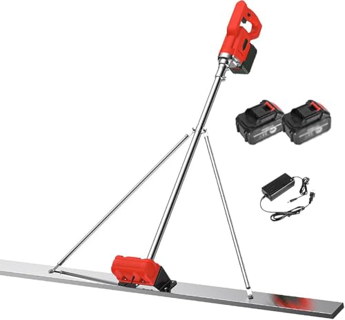 Kit vibratorio para soleras de hormigón, con 2 baterías de litio, herramienta de acabado de hormigón, 150 cm