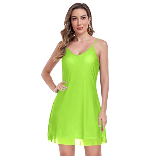 S Husky Green Yellow Summer Short Dresses Party Club Dress for Women S : Clothing, Shoes & Jewelry