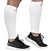 Mojo Compression Socks Sleeve for Women and Men 20-30mmHg Plus Size - Footless Compression Socks for Edema, Swelling, Bariatric Surgery Recovery - White, 4X-Large - A604