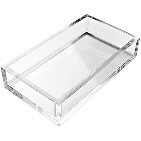 AMERICAN HOMESTEAD Clear Acrylic Napkin Trays, Guest Towel Holder for Kitchen Countertops, Dining Tables and Bathroom Cover