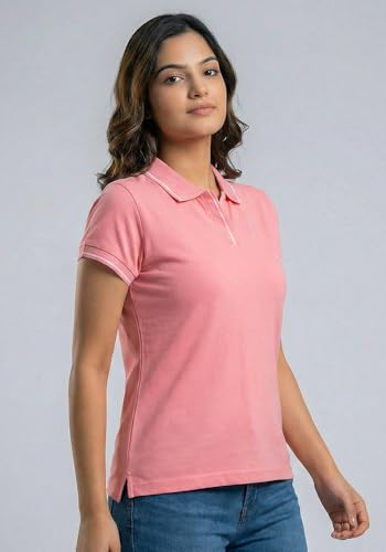 Image of Wear Your Opinion Womens Premium Pique Polo Collar Neck T-Shirt Womens Premium Pique Polo Collar Neck T-Shirt (Design: Tipped Polo)