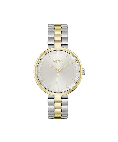 HUGO Montre Analogique à Quartz pour Femme Bracelet Acier Deux Coloris 1540101