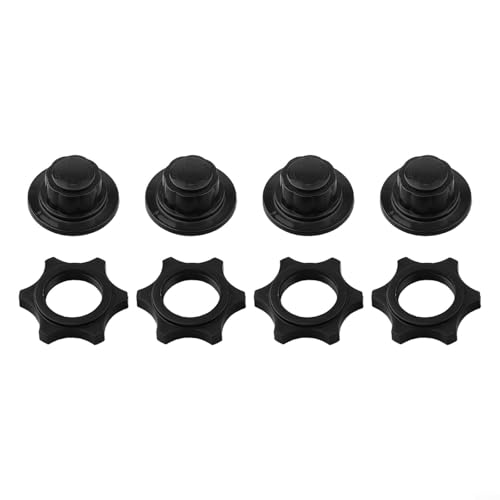 Paquete de piezas de repuesto para ventilador eléctrico con 4 cubiertas de tuercas y 4 tuercas compatibles con aspas de ventilador estándar y aplicaciones de montaje de motor