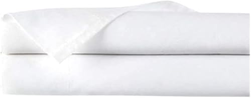 Miniatura 6 de EOM - Sábanas de hotel - Sábana encimera de algodón y poliéster T180 hilos - Sábanas blancas ideales para hotel, hospital y hogar - Sábanas de