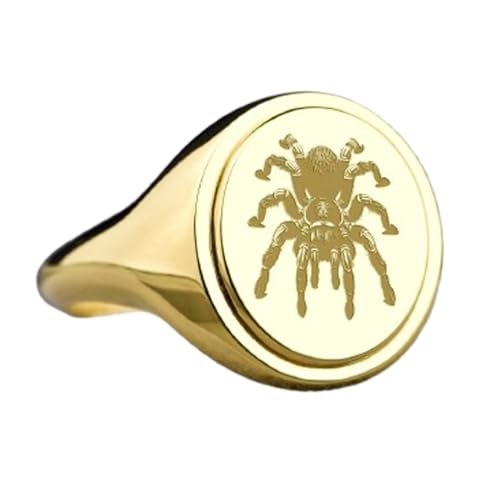 Chevalière araignée en argent 925 véritable avec placage or fin