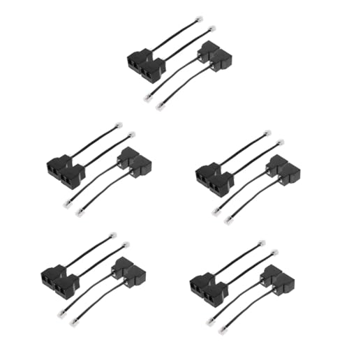VINTORKY 20pcs Telephone Splitter Adapter Pc Detachable Cable for Landline Phones Connect Multiple Devices Easily for Use