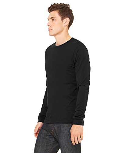 Bella Canvas Men's Filmore Long-Sleeve Jersey Tee Black #TOP2