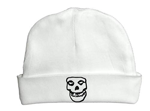 Mari Kyrios Misfits Fiend Club Baby Punk Rock & Roll White Beanie Stocking Cap Danzig Skull