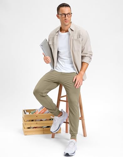 Image of G Gradual Men's Golf Joggers Pants with Zipper Pockets Stretch Sweatpants Slim Fit Track Pants Joggers for Men Work Running