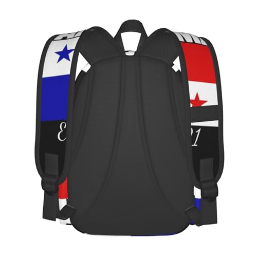 Panama Est. 1821 Pride Panamanian Flag Laptop Commuter Backpack Shoulder Bag Casual Back Pack Daypack Bags With Side Pockets For Work Travel Daily Use3