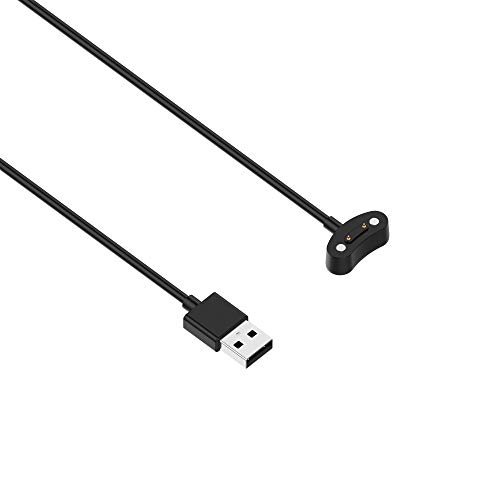 E ECSEM Charger Compatible with Ticwatch Pro 3 Replacement Charging Cable Dock Cord Station USB Cradle Adapter Accessories for Ticwatch Pro 3/Ticwatch Pro 3 LTE Smartwatch - Black (Black)