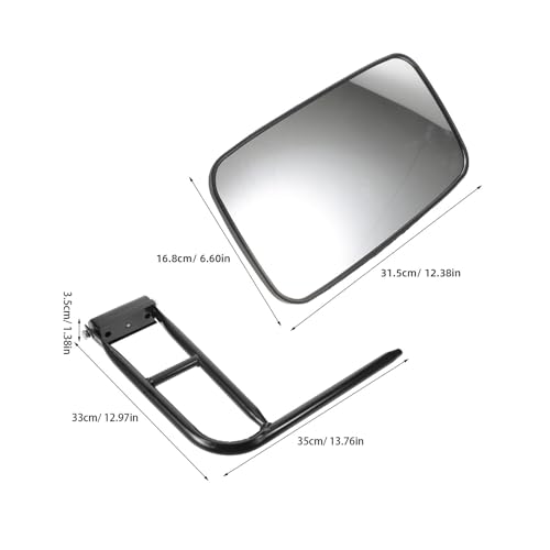 Espejo retrovisor lateral para tractor y carretilla elevadora industrial negro 2