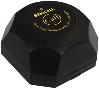 SINGCALL Wireless Calling System,Black Single Call Button, Guest Call Waiter System(APE560) Can't Be Used Alone