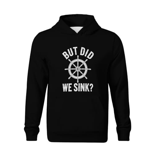 Kids Sailing Funny But Did We Sink Sailor Captain Boating Boys Girls Lightweight Kangaroo Pocket Fleece Hoodies2